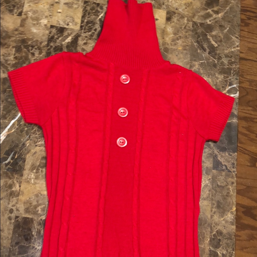 red turtleneck dress